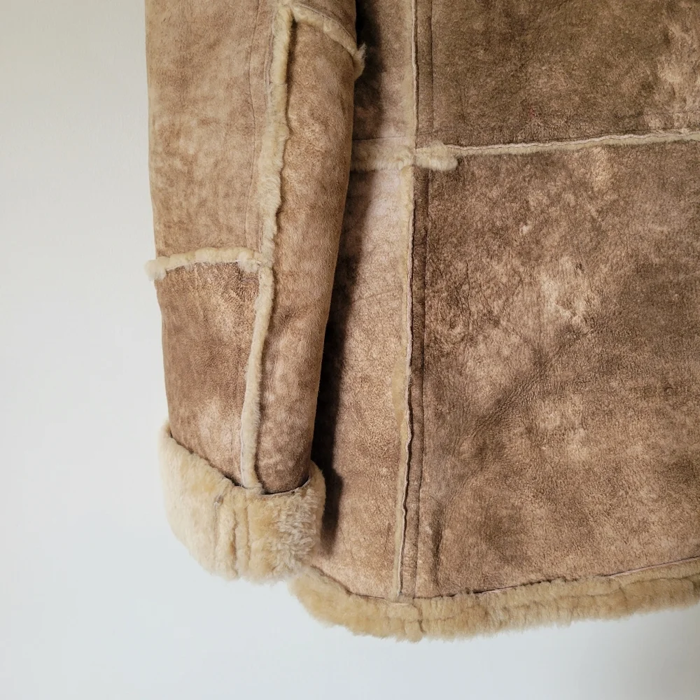 Vintage Genuine Shearling Sheepskin Rancher Jacket - Picture 6 of 10
